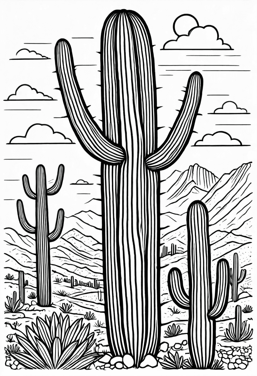 Desert Adventure — coloring page of the day